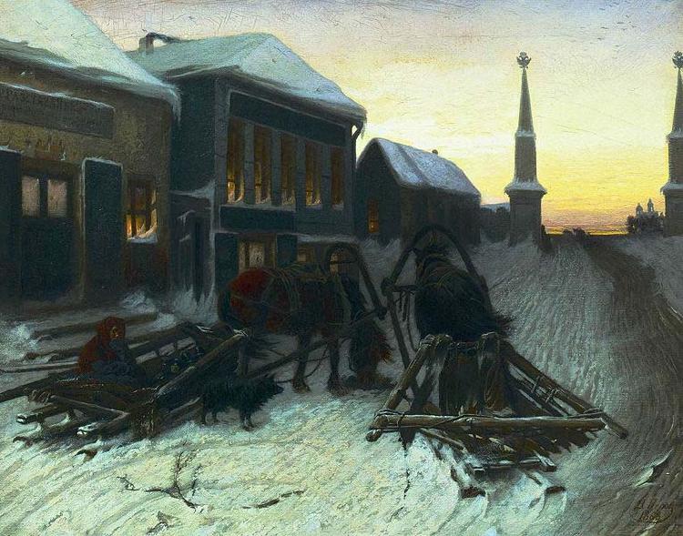 Vasily Perov The last tavern at the city gates oil painting image